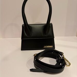 Jacquemus Black Mini Bag with Gold Accents